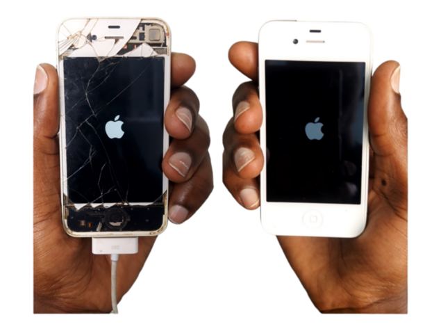 iPhone 4 original screen replacement before and after at techbay electronics kenya.png